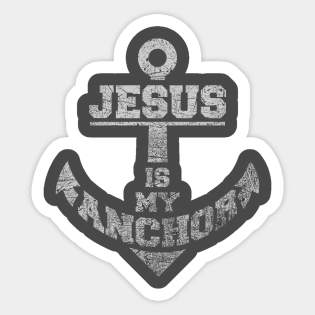 Jesus is my Anchor Sticker by blessedpixel